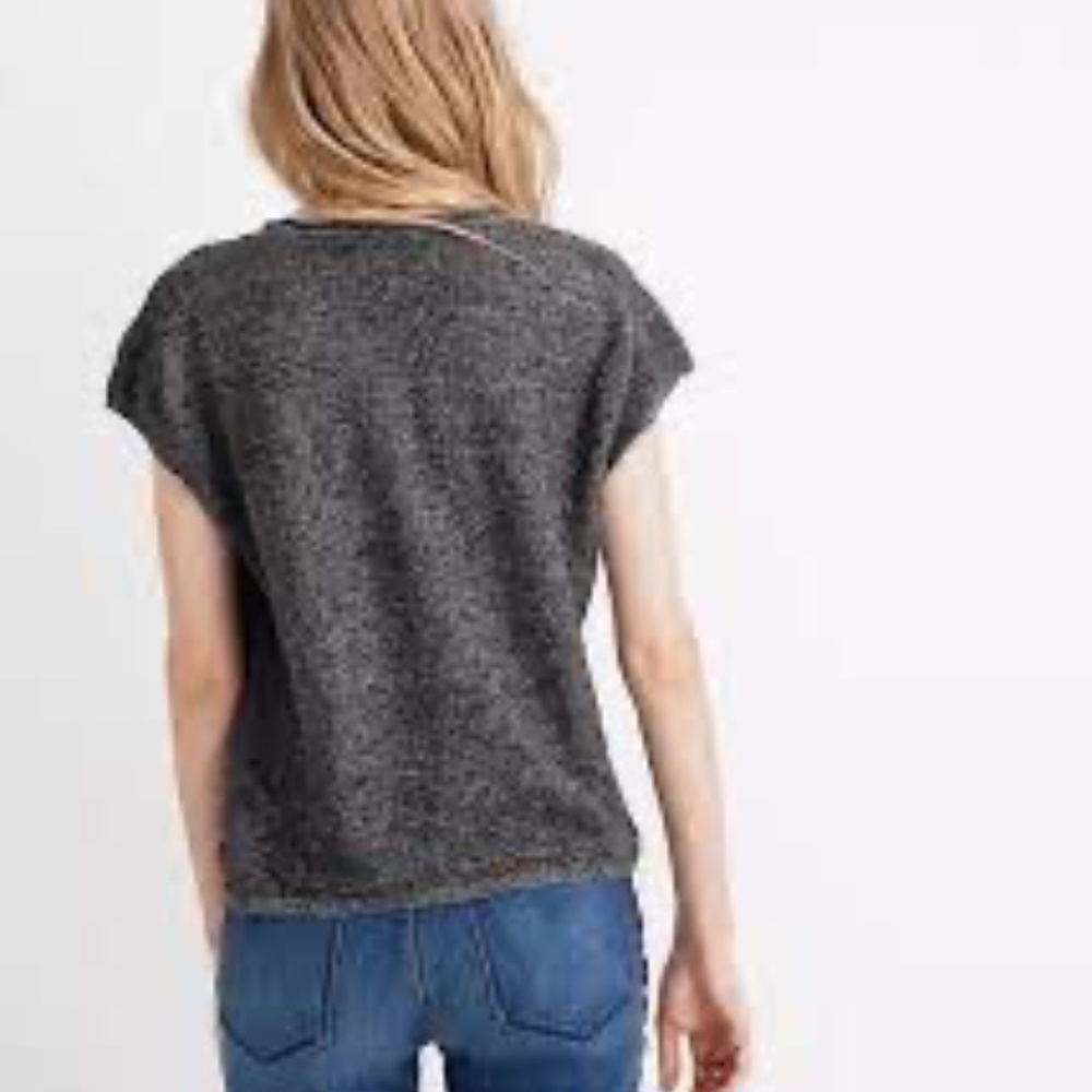 Madewell Gray Scoop Neck Sweater - Picture 3 of 11